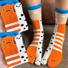 Harajuku Fashion Toe Socks Striped Eel Funny Personalized Mid Tube Socks Japanese Sweat Absorbing Breathable Cotton Soft Sock