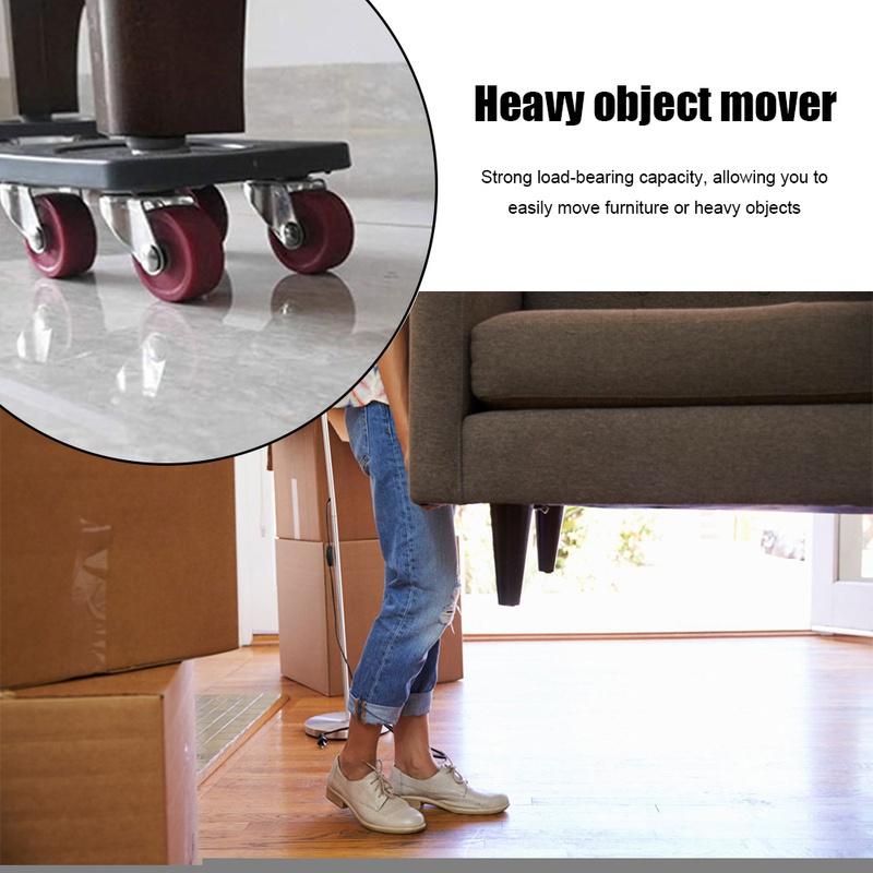 6 Pcs Furniture Moving Transport Roller Set Removal Lifting Moving Tool Set Wheel Bar Mover Moving Heavy Stuffs Device Hand Tool