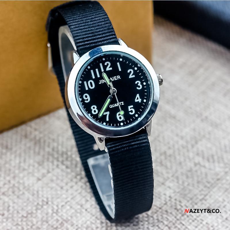 Детские повседневные спортивные цифровые кварцевые часы со светящимися стрелками и нейлоновым ремешком