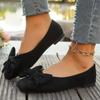 Women's Flats Outdoor 2025 New Fashion Women Round Toe Bow Tie Soft Bottom Plus Size Shoes Female Slip On Casual Ladies Shoes