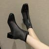 Footwear Black Sandals Short Shoes For Women Elegant With Medium Heels Female Ankle Boots Mesh Booties Stylish On Offer Pu