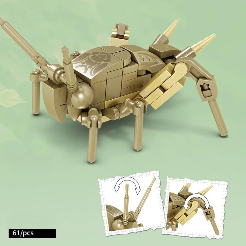 Underwater World Marine Animals Building Blocks Shark Crab Octopus Jellyfish Figures Model Building Blocks Bricks Children's Toy