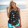 Women's Swimwear Tankini 2 Piece Swimsuit Colored Starfish Print Vacation Bathing Suits