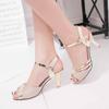 Women's Spring and Summer Thick Heel Breathable Buckle Comfortable Sandals Thick Heel Fish Mouth Women's High Heels