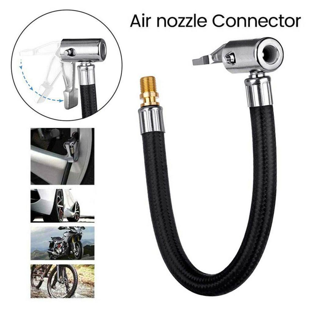 10cm Car Tire Inflator Hose Inflatable Air Pump Extension Air Connection Locking Tyre Twist Tube Adapter Chuck Q2i6