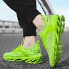 Spring/Autumn Men's Large Size Blade-soled Shoes Flying Weave Fitness Jogging Shoes