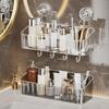 Yousheng No-Drilling Corner Shower Caddy Suction Cup Holder with Hook Strong Load-bearing Easy To Install Removable Basket Storage Shelf