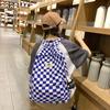Pattern Girls Chessboard Boys Backpack Front Organizer Laptop Storage Bag School