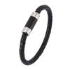 New Fashion Black Brown Leather Bracelet Men Women Jewelry Exquisite Buckle Charm Bracelets Bangles Gift