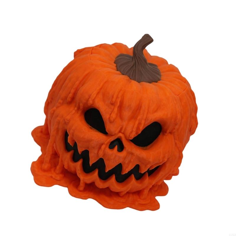62KD Scary Halloween Pumpkin Bowl Resins Candy Container for Trick or Treating Decors