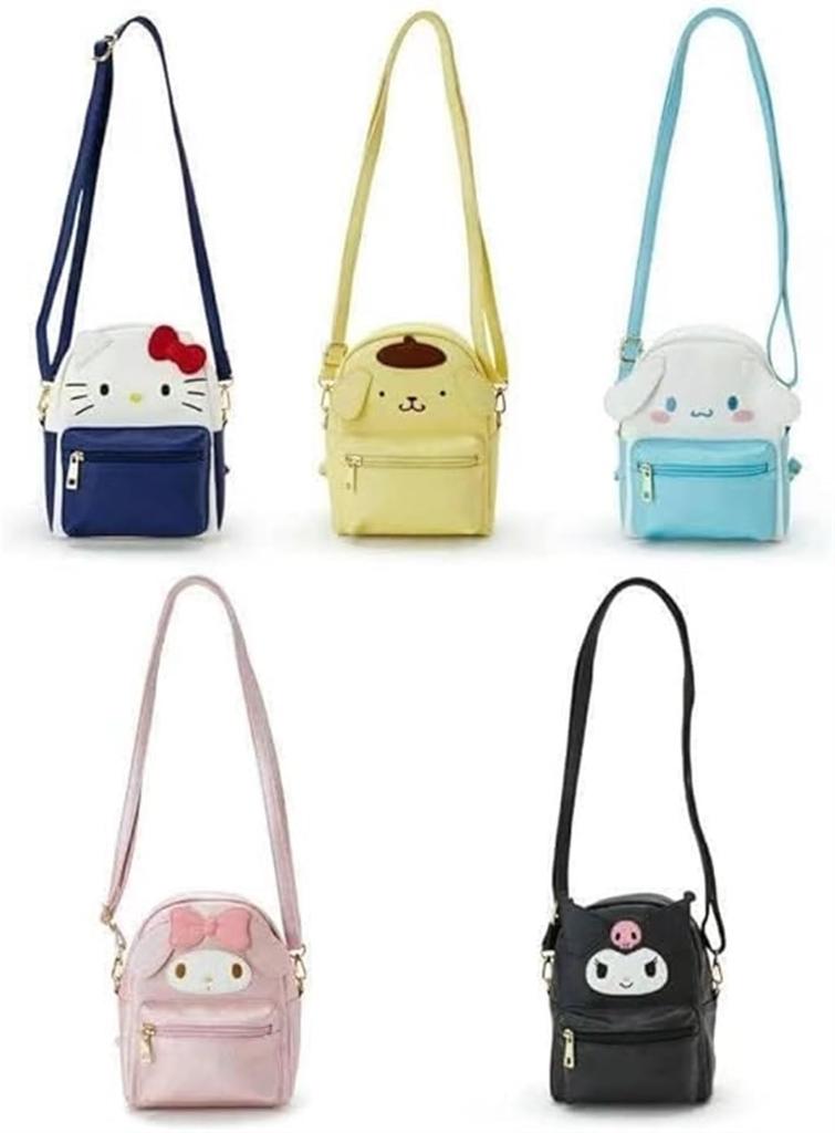 Backpack [Hello Kitty, Cinnamoroll, Pompompurin, My Melody, Kuromi] Shoulder Bag, Water-Repellent PU Leather, Compact, Cute, Stylish, Popular for