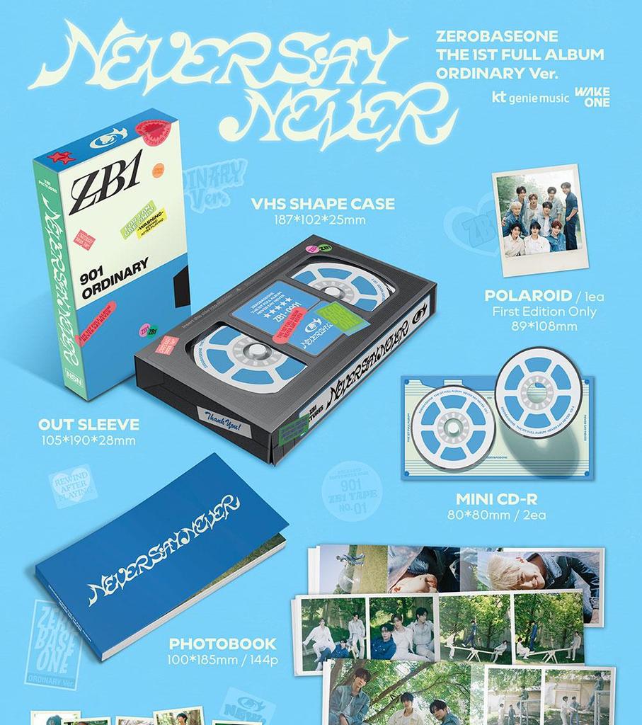 (PHOTOBOOK Ver.) ZB1 (ZEROBASEONE) [NEVER SAY NEVER] 1st Full Album