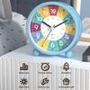 Kids Rainbow Alarm Clock Cartoon Luminous Silent Table Clocks Non-Ticking Clock for Bedroom Home Office