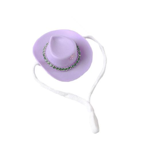Small Animals Hats Hamster Mini Cowboy Hat Rhinestone Star Design Tiny Pet Hat Costume Accessories for Guinea Pig Rabbit