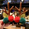 1 Pair Kids Reindeer Antler Hair Clips Soft Plush Christmas Hairpin for Baby Girl Toddler Cute Photo Prop Party Hair Accessory