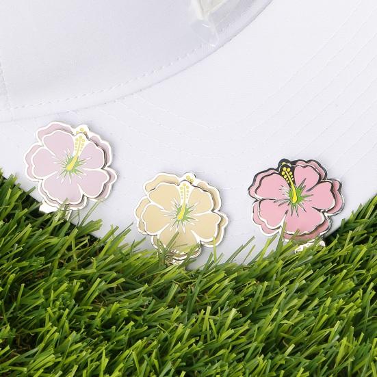 Magnetic Golf Ball Marker with Hat Clip Rustproof Corrosion Resistant Metal Flower-Shaped Golf Ball Marker Accessories