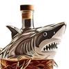 Whiskey Bottle Decanter 3D Carved Shark Design Decorative Liquor Bottle Wine Beer Container Home