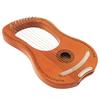 10 Strings Lyre Harp Solid Mahogany Wood Carving Reindeer with Tuning Hammer String Instrument