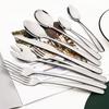 6/24pcs 304 Tableware Set Stainless Steel Kitchen Dinnerware Set Flatware Set Dinner Knife Fork Spoons Cutlery Set Western Eating Utensils