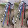 Walking Stick Anti Slip Multifunctional Aluminum Alloy Five-section Telescopic Collapsible Trekking Poles for Outdoor Mountaineering