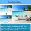 Blue Sky Beach Mural  Coconut Palm Landscape Wallpaper Modern Simple Nature Scenery Living Room Wall Murals