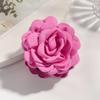 16 Colors Sweat Medium Size Cotton Fabric Rose Flower Hair Claw Clips for Women Korean Ctach Shark Clamp Hair Accessories