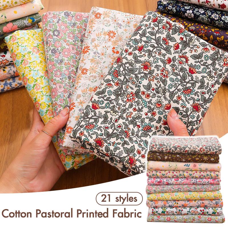 100*150cm Pastoral Style Small Floral Printed Cotton Fabric Summer Thin Flower Fabric For DIY Dress Patchwork Sewing Accessories