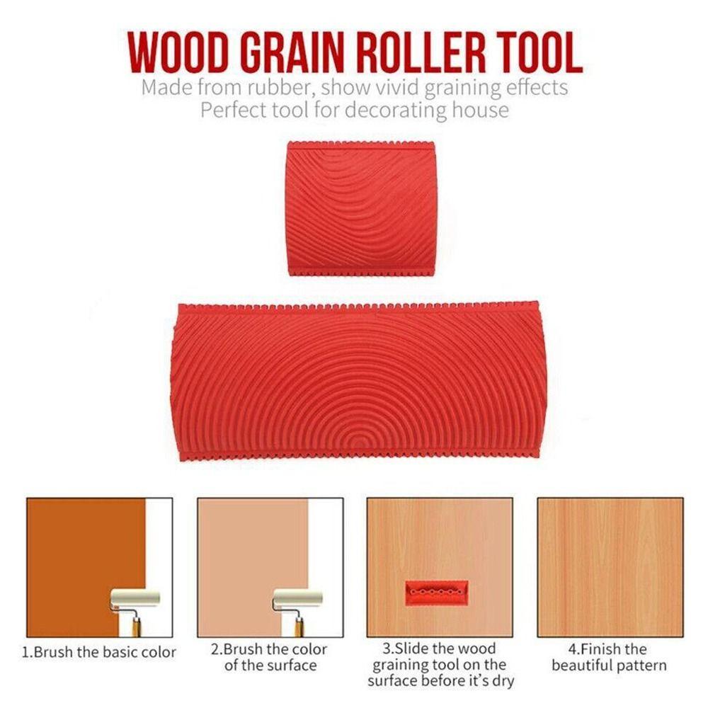 Wood Graining Brushing Painting Tools Wood Graining Tool Roller Brush Home Decoration Wall Painting