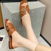 Fashion 2025 New Ladies' Fashionable Casual Flat Sandals, Versatile Outdoor Wear, Flat Slippers for Wearing Outside