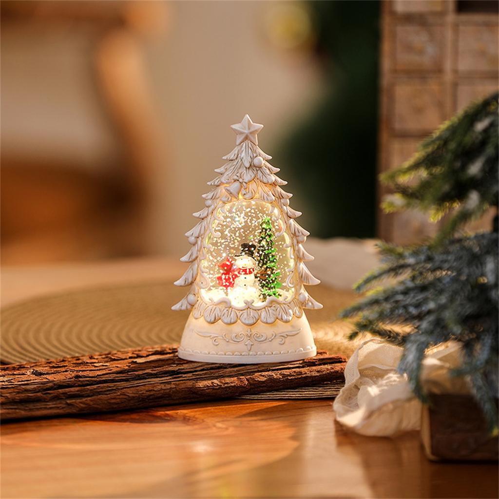 Christmas Decoration Painted Christmas Tree Luminous Wind Children's Small Gift Santa Claus Ornaments Night Light