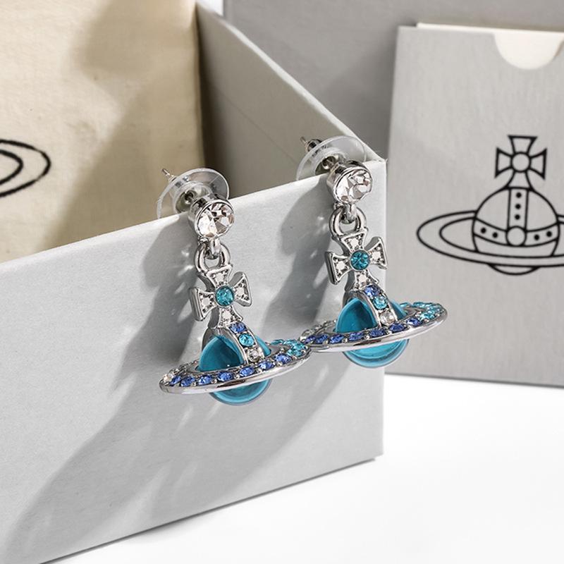 Комплект колье и серег «Императрица Цыси Сатурн Градиентный Бриллиант Сфера» для женщин