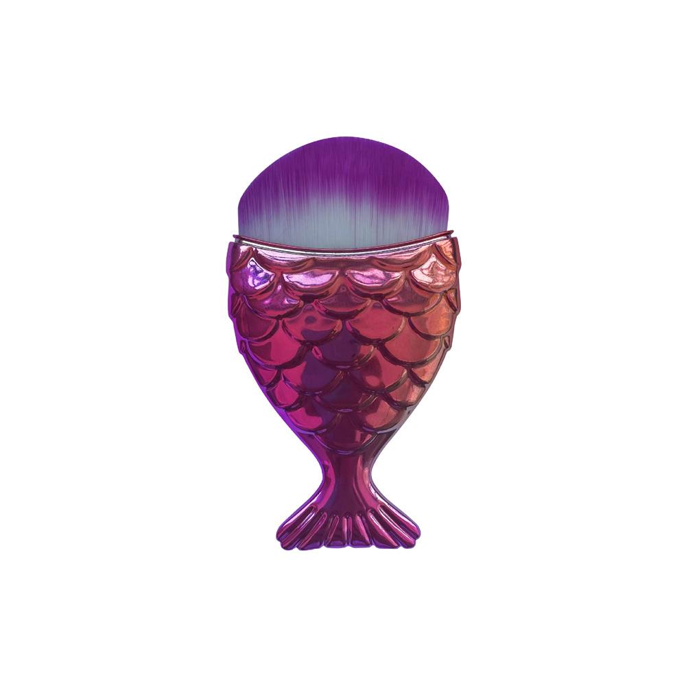 Fish Tail Makeup Brush Mermaid Professional Face Blush Brush Foundation Brushes Fishtail Nail Brush Cosmetic Brush Nail Art Tool