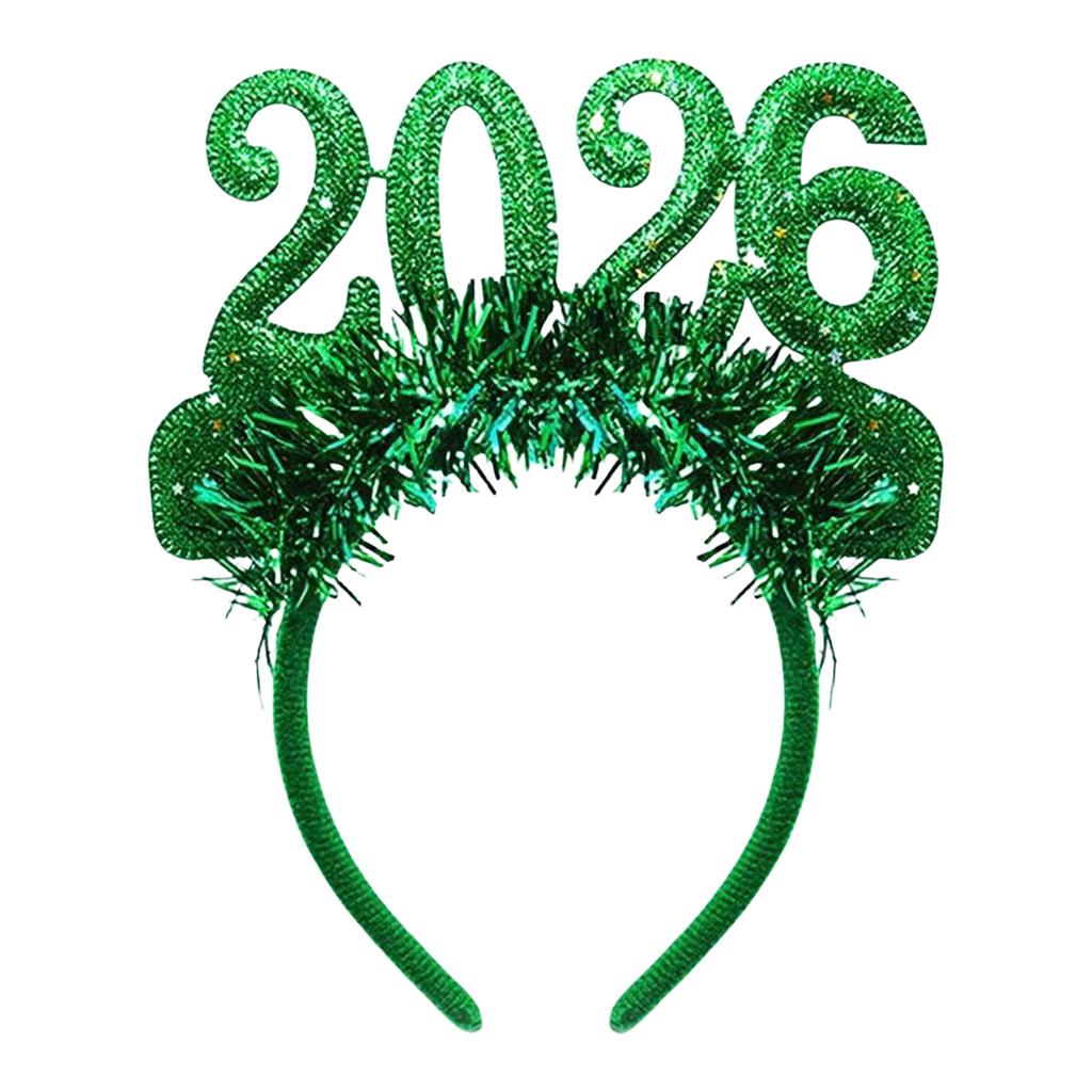 Glittering 2026 New Year Headband With Festive Number Decors For Adults Kids Holiday Parties Christmas Celebrations