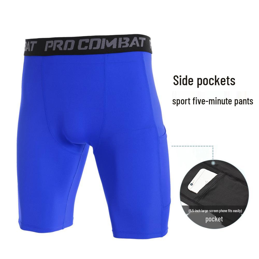 Struggle Source Fitness Running Training Shorts with Pockets - Sweat-Wicking, Quick-Drying, Elastic Tights