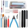 WMYCONGCONG Plastic Model Tool Set for Includes Basic Model Tools and Storage Hobby Building Tool Kit Kit, 18-Piece Beginners, Case,