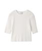 Emi Eco Half Sleeve Knit White Top, 13WNT251055, Women's,