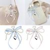 Delicate Beaded Mobile Phone Charm Fashion Accessory Bowknot Keyring Bag Pendant Keychain for Phones and Backpacks