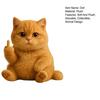 Flip-off Animal Doll Middle Finger Highland Cow Plush Toy Stuffed Sassy Panda Cat Dog Collectible for Home Office Desktop Decor