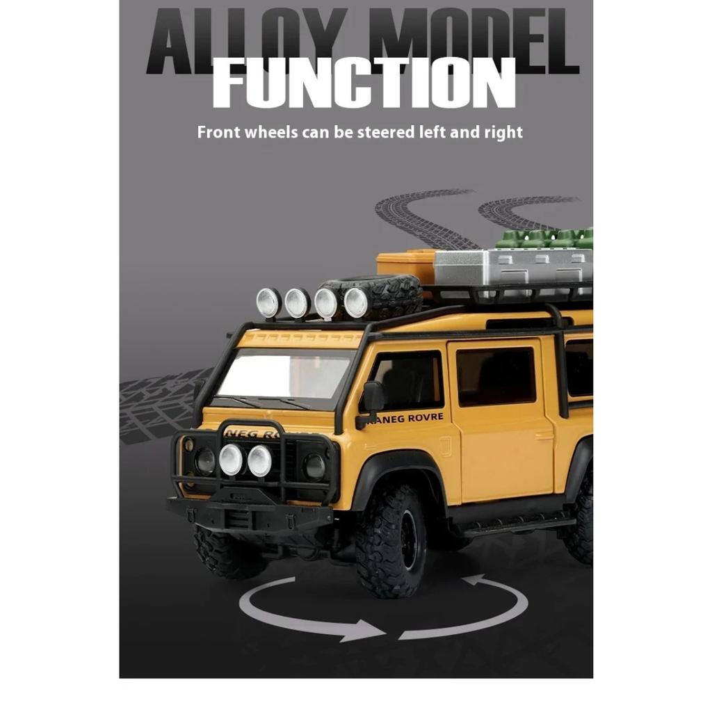 1/32 Land Rover Defender Van Off Road Alloy Diecast Car Model Children's Toys Birthday Gifts Sound and Light Boyfriend Choice