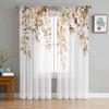 Thanksgiving Autumn Wild Flowers Voile Curtains For Bedroom Tulle Window Curtain For Living Room Sheer Curtains Blinds Drapes
