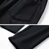Men's Loose Straight Pants with Zipper Pockets Casual Cozy Thickened Male Trousers for Autumn Winter