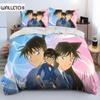 Anime Detective Conan Cartoon Bedding Set Duvet Cover Bed Set Quilt Cover Pillowcase Comforter King Queen Size Boys Adult