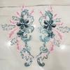1 Pair Flower Sequins Embroidered Wedding Appliques Sew Patch For Dress DIY Decoration