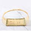 Woven Fruit Basket Handmade Bamboo Storage Basket,Handwoven Organizer Tray for