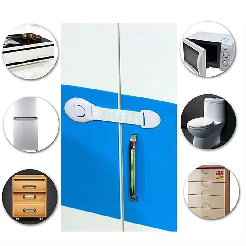 5-10pcs White Safety Locks No-Drill Drawer and Door Latches Child Baby Safety Lock Cupboard Drawer Cabinet Door Fridge Security Protector Locks