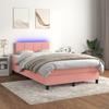 VidaXL Slat Bed Base with Mattress and LED, Upholstered Bed, Double Bed, Adult Bed for Interior Bedroom, 3134398