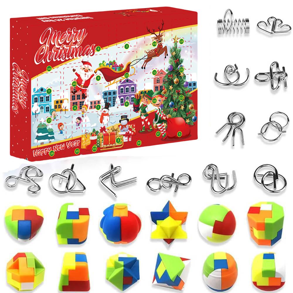 Advent Calendar 2024 Brain Teaser Puzzles Xmas Gifts for Boys Girls Teens Adults
