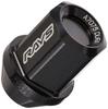 RAYS 74020001111BK Duralumin Lock & Nut Set for L32 4H M12X1.5 Black Anodized
