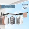 1pc No Punching Drying Rack, Suction Cup Drying Rack, Aluminum Alloy Folding Drying Rack, Clothes Dryer  Hanging