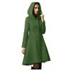 Women Fashion Hooded Cape Pullover Lady Elegant Waist Pocket Winter Warm Coat